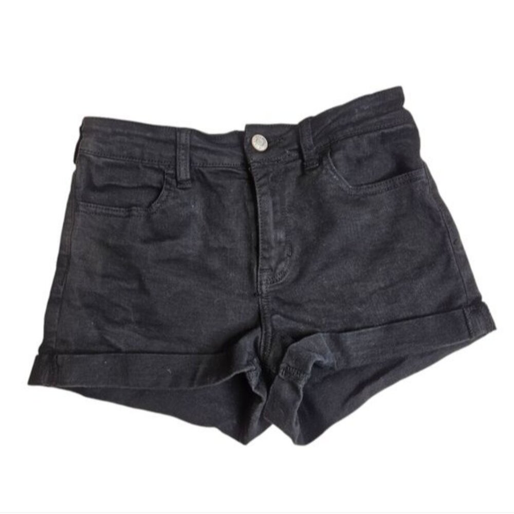 Pacsun black high rise super stretch shortie size 25